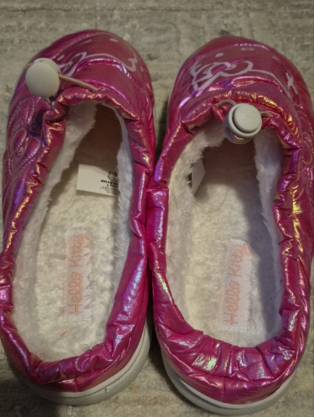 Sanrio Metallic Pink Hello Kitty Slip-Ons